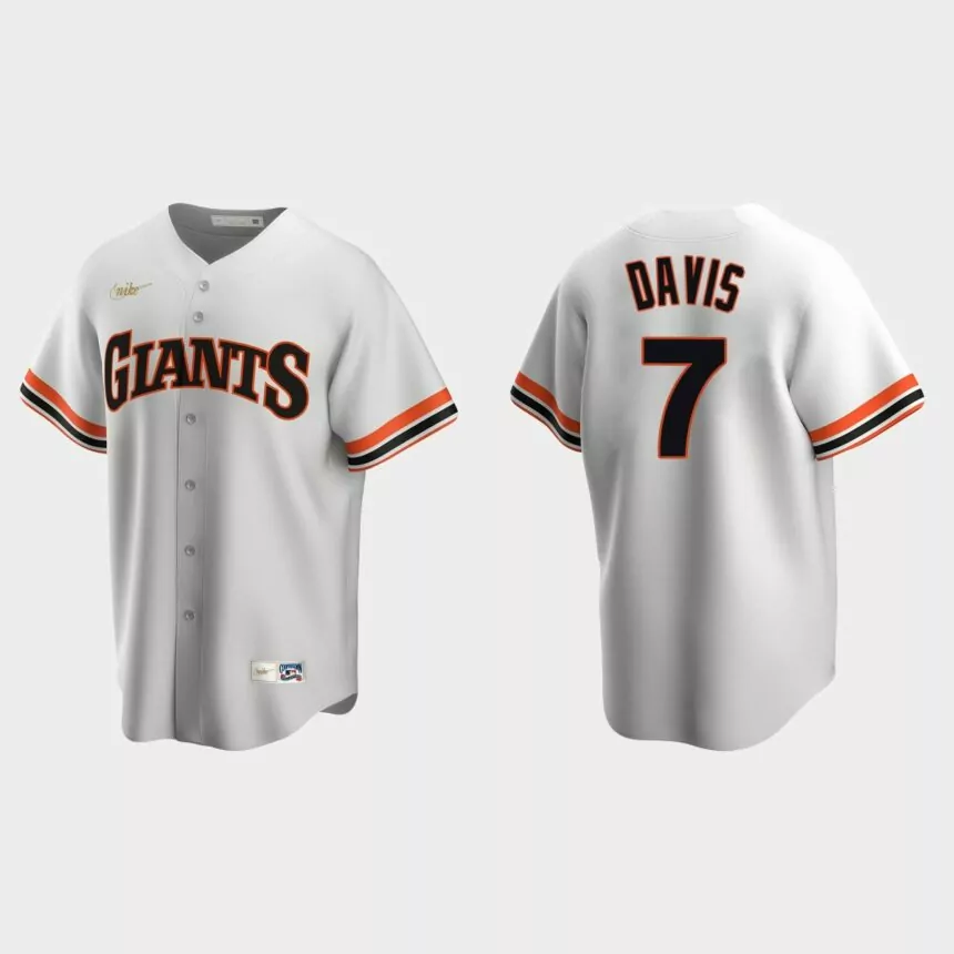 J.D. Davis San Francisco Giants Cooperstown Collection Home Jersey – White