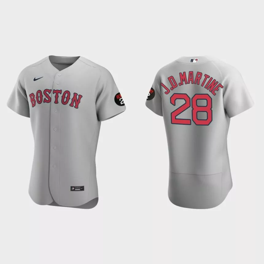 J.D. Martinez Boston Red Sox Authentic Jerry Remy Jersey – Gray