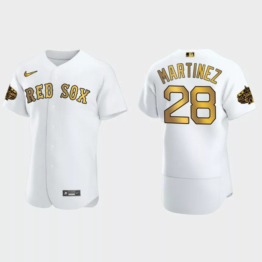 J.D. Martinez Boston Red Sox MLB All-Star Main Logo Jersey – White