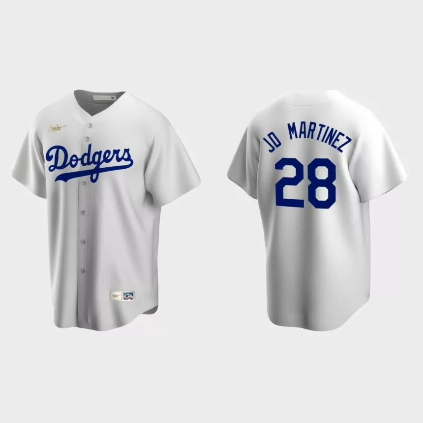 J.D. Martinez Los Angeles Dodgers Cooperstown Collection Home Jersey – White