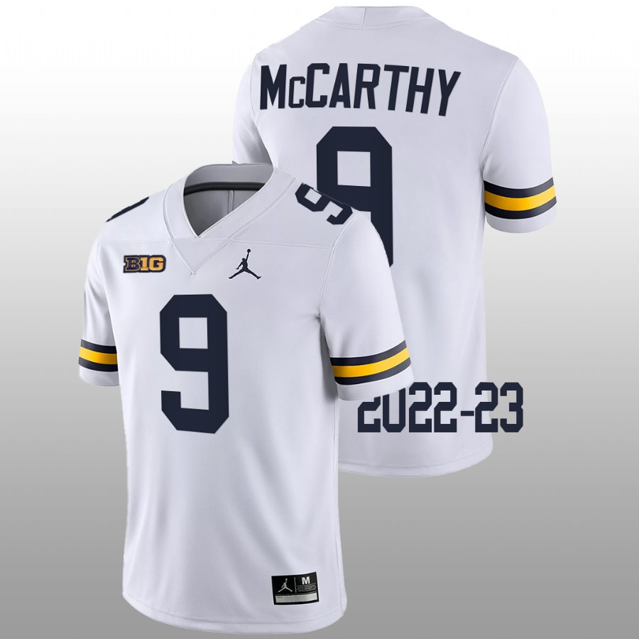J.J. McCarthy Michigan Wolverines White 2022-23 College Football Game Jersey