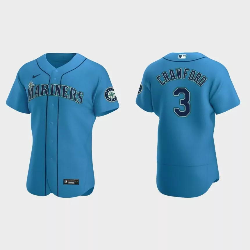 J.P. Crawford #3 Seattle Mariners Authentic Alternate Jersey – Royal