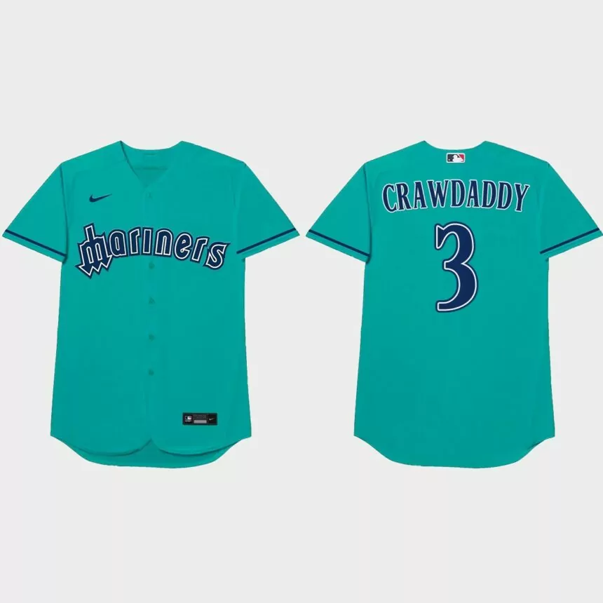 J.P. Crawford Nickname Mariners 2021 Players’ Weekend Crawdaddy Jersey – Aqua