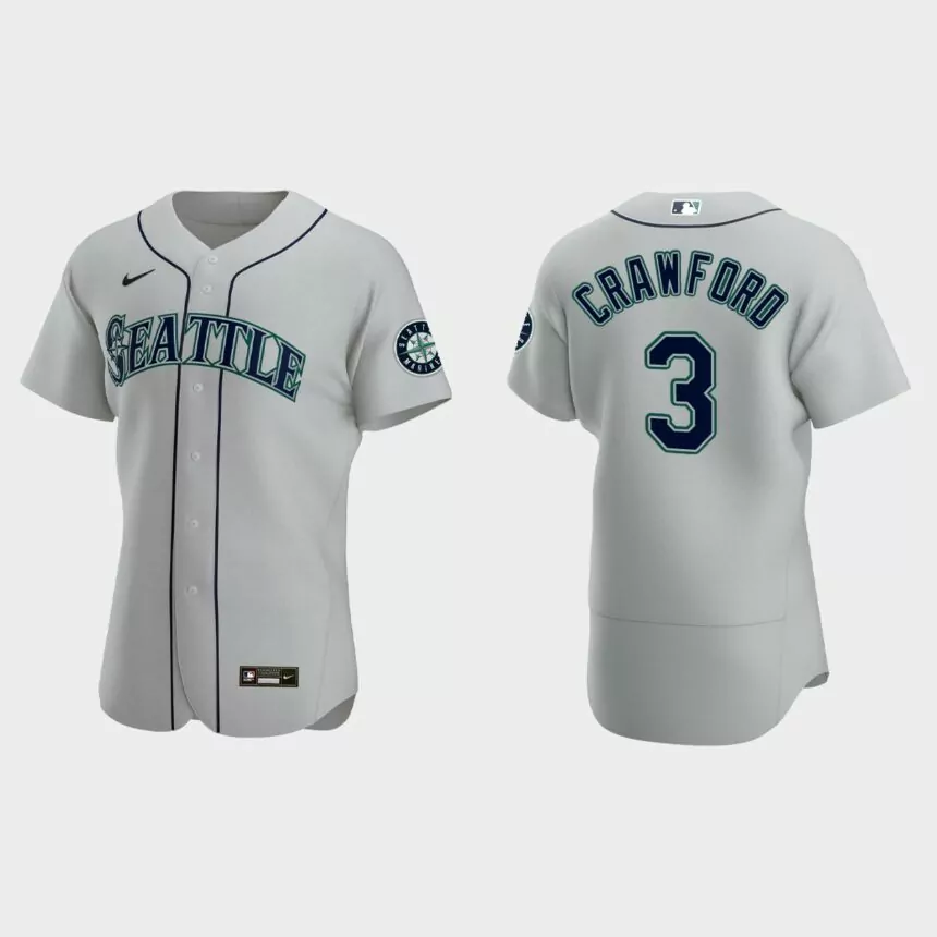 J.P. Crawford Seattle Mariners Authentic Jersey – Gray