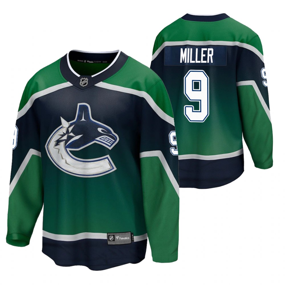 J.T. Miller Canucks 2021 Special Edition Green Jersey