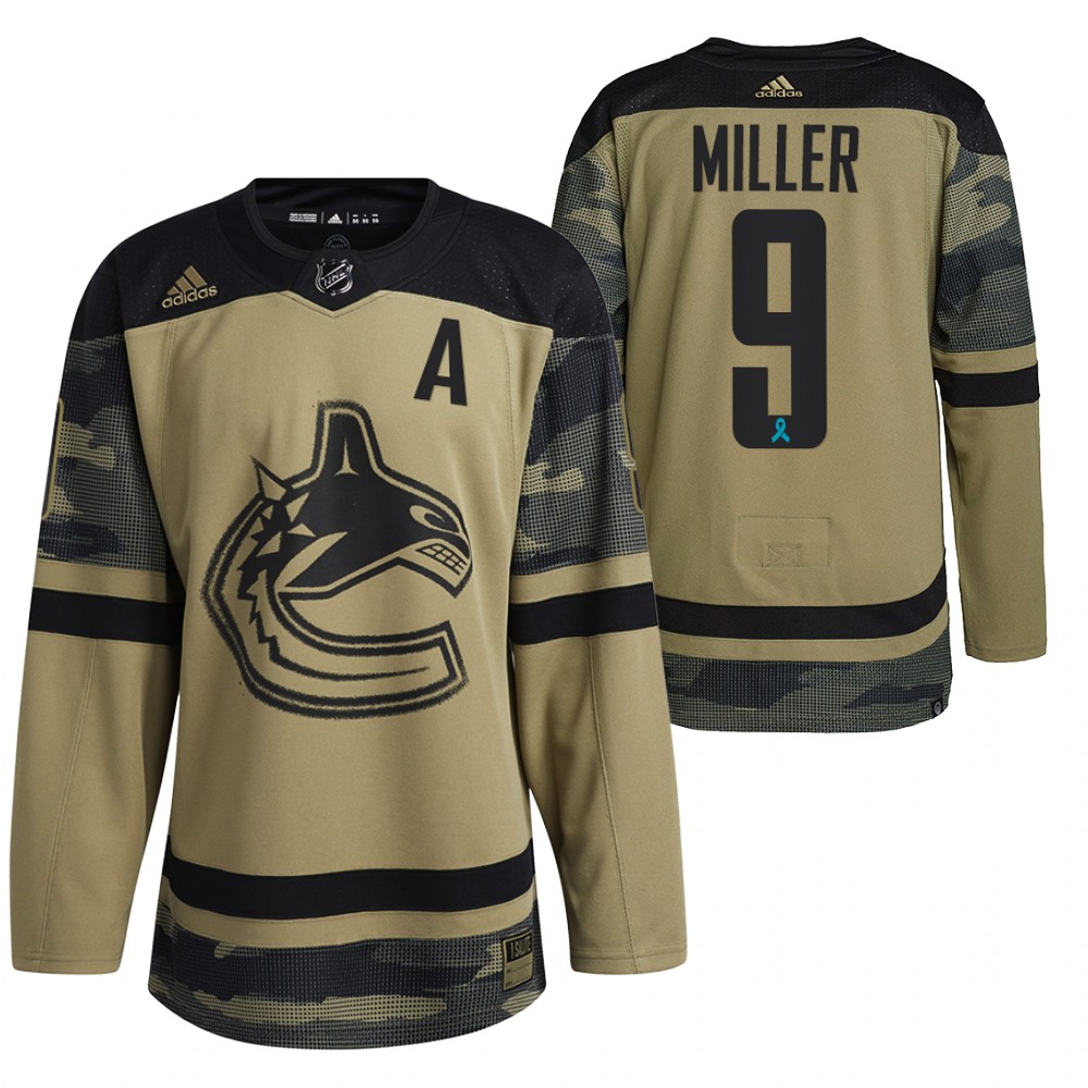 J.T. Miller Jersey Vancouver Canucks Canadian Armed Force Camo 2021 CAF Night