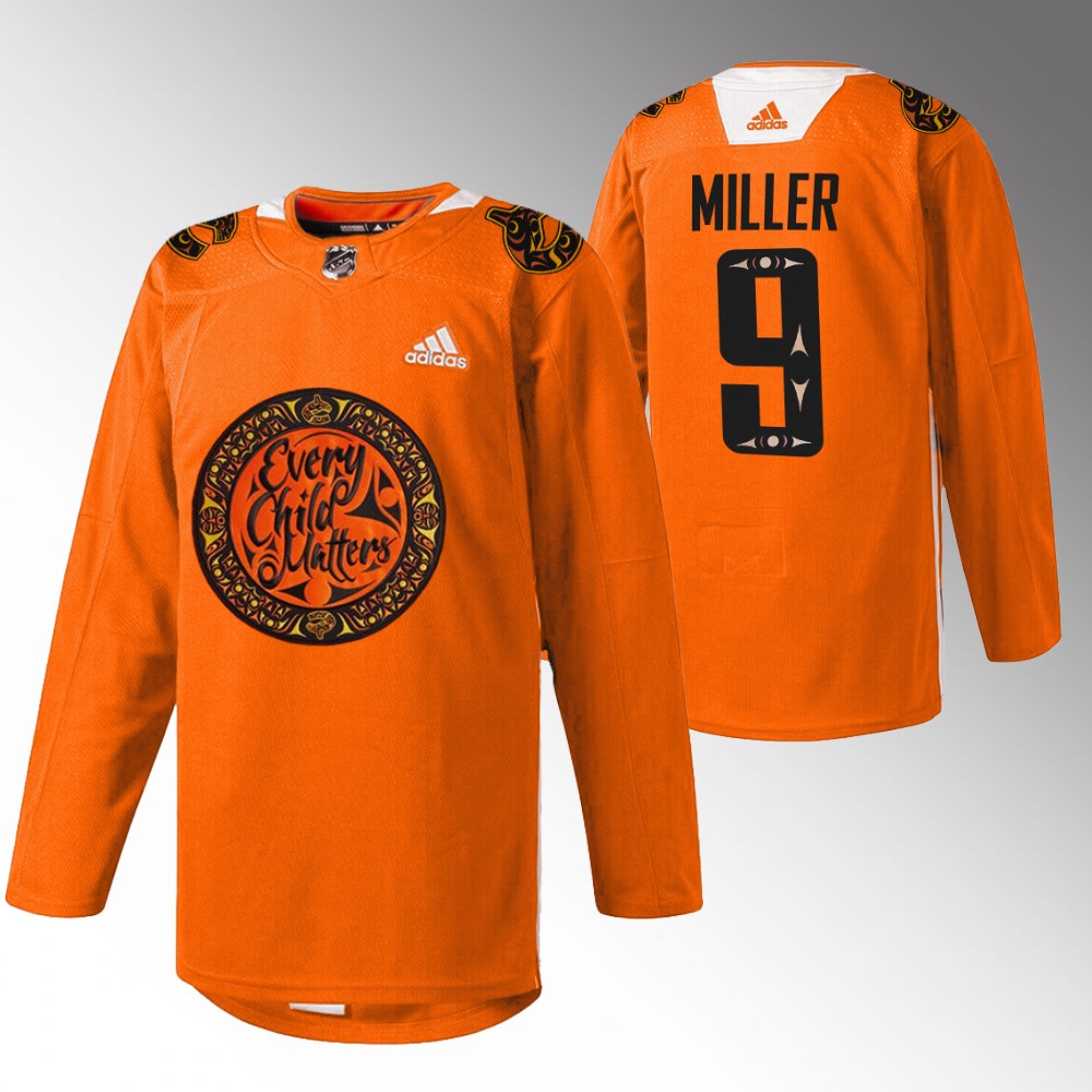 J.T. Miller Vancouver Canucks National Day for Truth and Reconciliation Orange 2022 Jersey Warmup