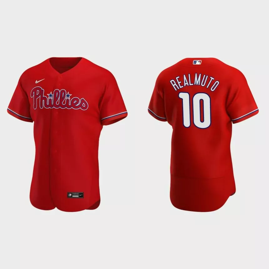 J.T. Realmuto #10 Philadelphia Phillies Authentic Alternate Jersey – Red