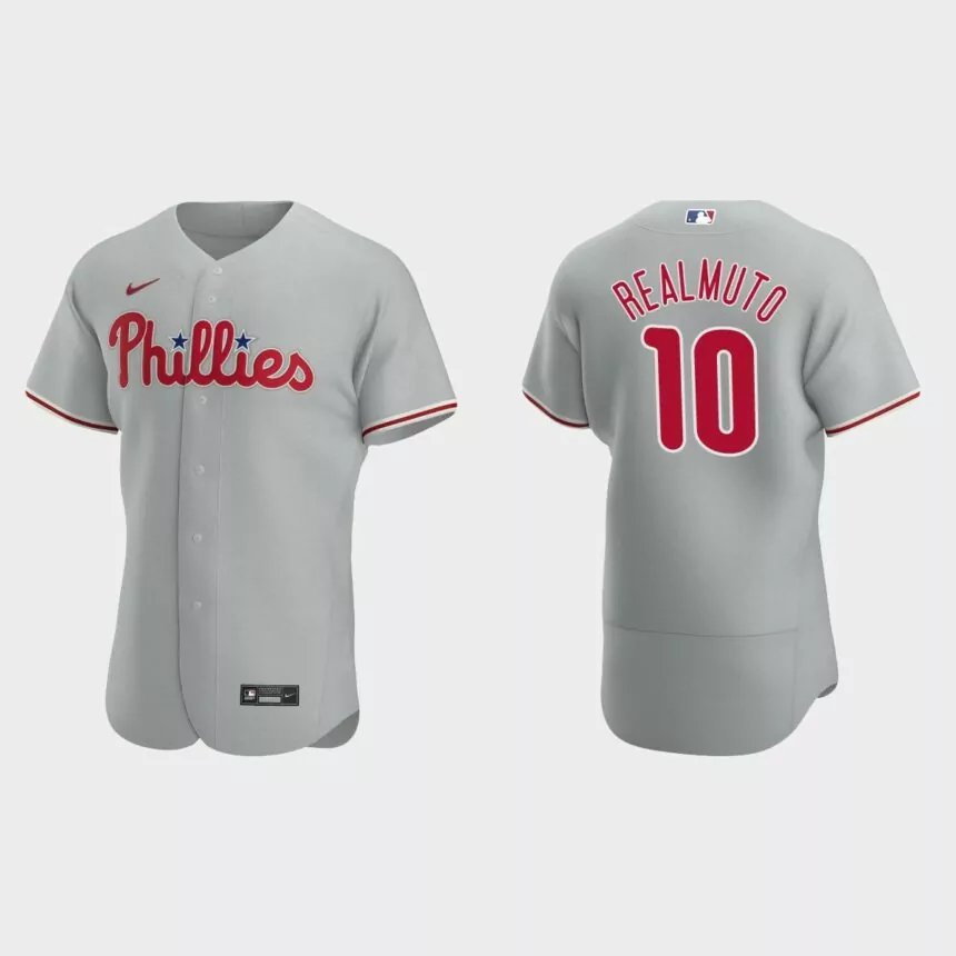 J.T. Realmuto #10 Philadelphia Phillies Authentic Road Jersey – Gray