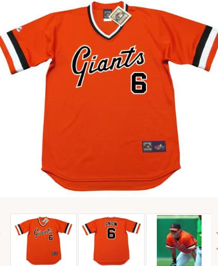 J.T. SNOW San Francisco Giants 1970's Majestic Throwback Baseball Jersey