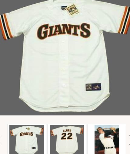 JACK CLARK San Francisco Giants 1983 Majestic Cooperstown Home Baseball Jersey