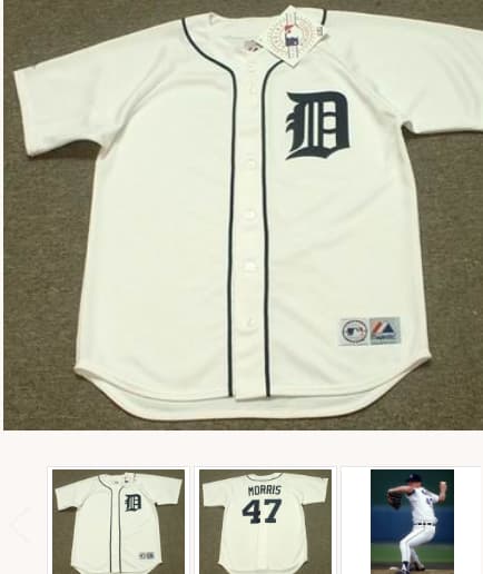 JACK MORRIS Detroit Tigers 1984 Majestic Throwback Home Baseball Jersey
