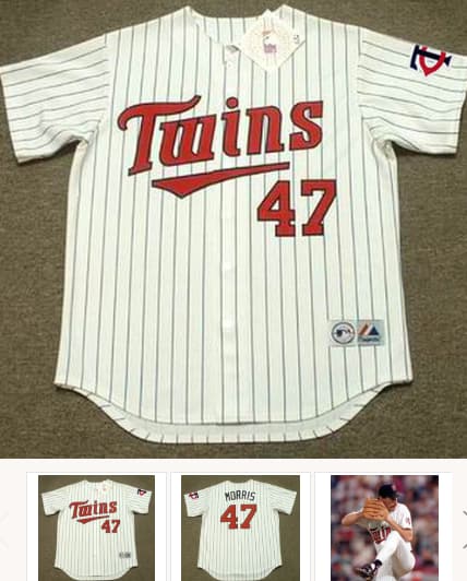 JACK MORRIS Minnesota Twins 1991 Majestic Throwback Home Baseball Jersey
