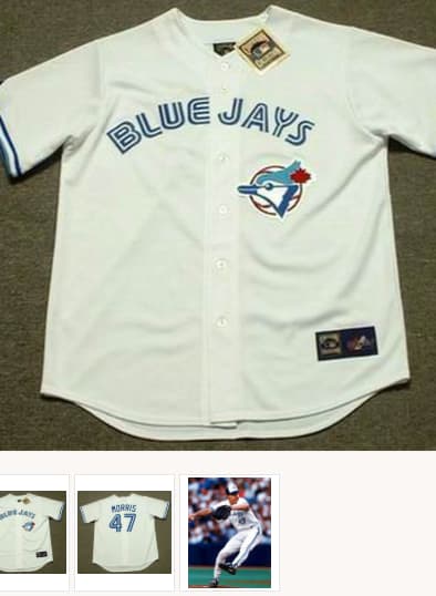 JACK MORRIS Toronto Blue Jays 1992 Home Majestic Throwback Baseball Jersey