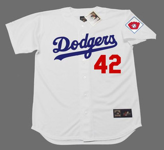 JACKIE ROBINSON Brooklyn Dodgers 1951 Home Majestic Baseball Throwback Jersey