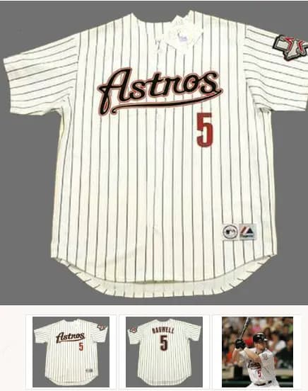 JEFF BAGWELL Houston Astros 2004 Home Majestic Baseball Throwback Jersey