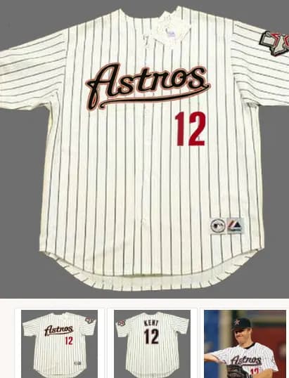 JEFF KENT Houston Astros 2004 Majestic Throwback Home Baseball Jersey