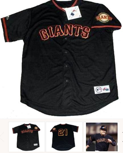 JEFF KENT San Francisco Giants 2001 Majestic Throwback Baseball Jersey