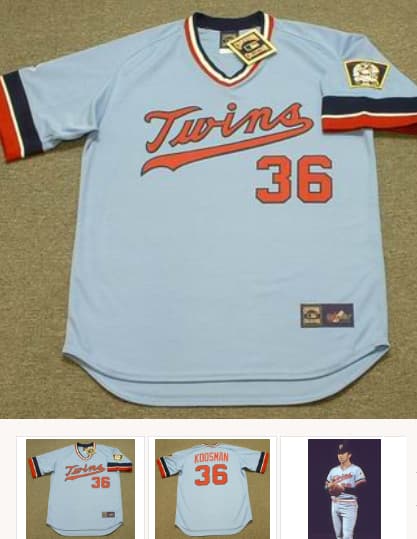 JERRY KOOSMAN Minnesota Twins 1979 Majestic Cooperstown Throwback Baseball Jersey
