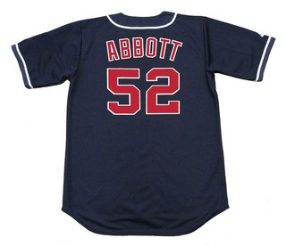 JIM ABBOTT California Angels 1995 Majestic Throwback Alternate Baseball Jersey