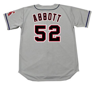 JIM ABBOTT California Angels 1996 Majestic Throwback Away Baseball Jersey