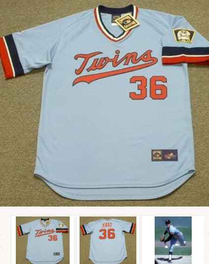 JIM KAAT Minnesota Twins 1973 Majestic Cooperstown Throwback Baseball Jersey