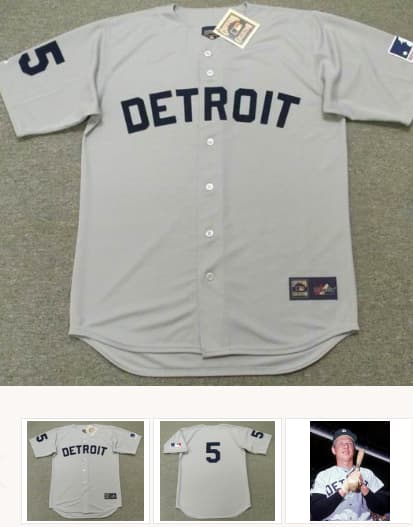 JIM NORTHRUP Detroit Tigers 1969 Majestic Cooperstown Away Baseball Jersey