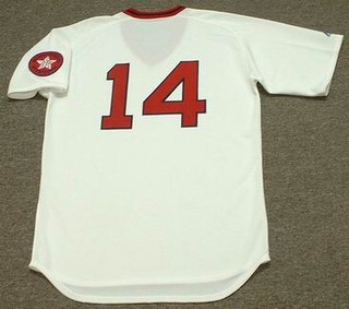 JIM RICE Boston Red Sox 1975 Majestic Cooperstown Home Throwback Baseball Jersey