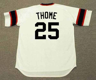 JIM THOME Chicago White Sox 1980's Majestic Throwback Baseball Jersey