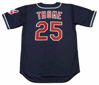 JIM THOME Cleveland Indians 1997 Majestic Throwback Alternate Baseball Jersey