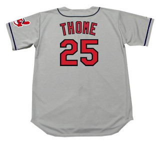 JIM THOME Cleveland Indians 1997 Majestic Throwback Away Baseball Jersey