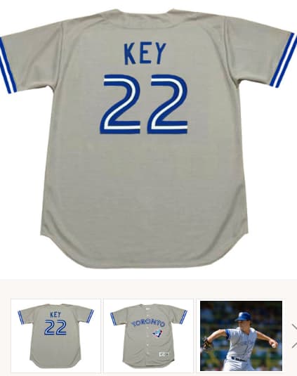 JIMMY KEY Toronto Blue Jays 1990 Majestic Throwback Away Baseball Jersey