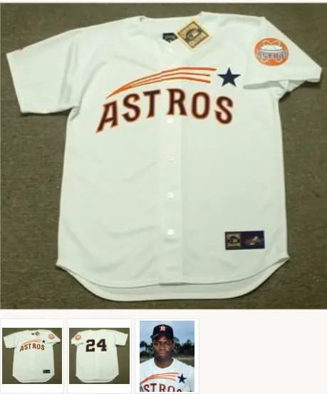 JIMMY WYNN Houston Astros 1960's Home Majestic Throwback Baseball Jersey