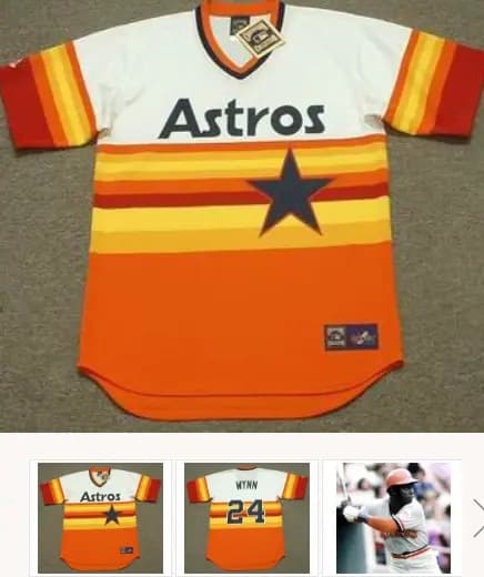 JIMMY WYNN Houston Astros Majestic Cooperstown Throwback Baseball Jersey