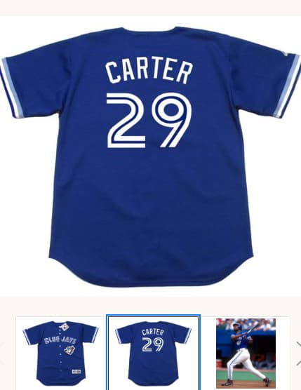 JOE CARTER Toronto Blue Jays 1994 Majestic Throwback Baseball Jersey