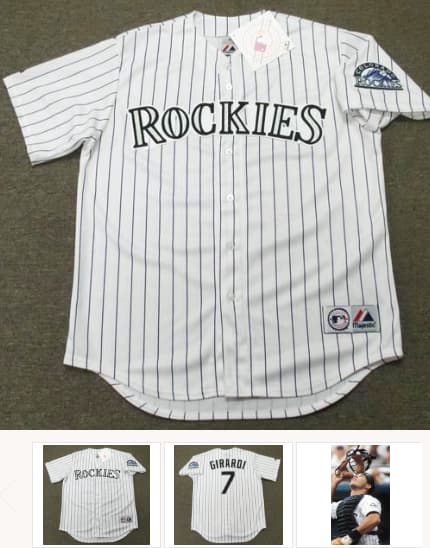 JOE GIRARDI Colorado Rockies 1995 Majestic Throwback Home Baseball Jersey