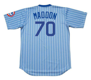 JOE MADDON Chicago Cubs 1980's Majestic Cooperstown Throwback Jersey