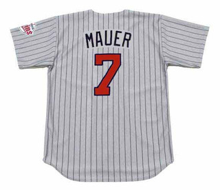 JOE MAUER Minnesota Twins 2008 Away Majestic Throwback Baseball Jersey