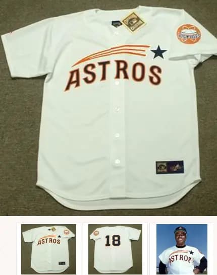 JOE MORGAN Houston Astros 1960's Majestic Cooperstown Home Jersey