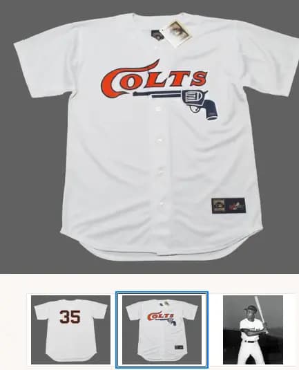 JOE MORGAN Houston Colt .45's 1964 Majestic Cooperstown Home Baseball Jersey