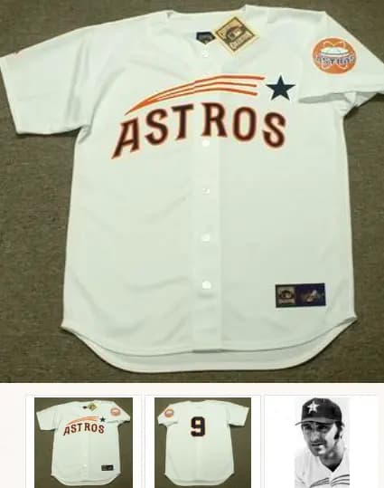 JOE PEPITONE Houston Astros 1970 Majestic Cooperstown Home Jersey