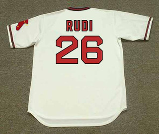 JOE RUDI California Angels 1978 Home Majestic Throwback Baseball Jersey