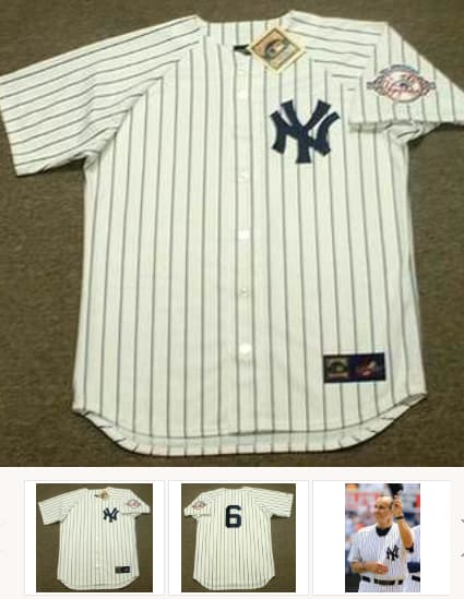 JOE TORRE New York Yankees 2003 Majestic Cooperstown Home Baseball Jersey