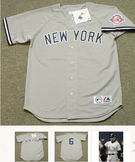 JOE TORRE New York Yankees 2003 Majestic Throwback Away Baseball Jersey