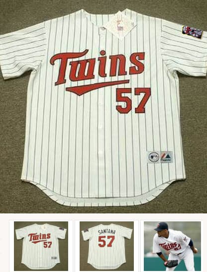 JOHAN SANTANA Minnesota Twins 2004 Majestic Throwback Home Baseball Jersey