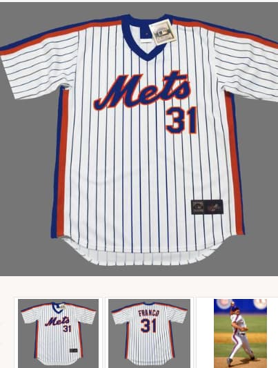 JOHN FRANCO New York Mets 1990 Majestic Cooperstown Home Baseball Jersey