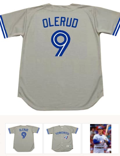 JOHN OLERUD Toronto Blue Jays 1992 Majestic Throwback Away Baseball Jersey