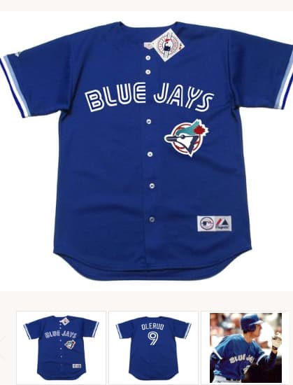 JOHN OLERUD Toronto Blue Jays 1994 Majestic Throwback Baseball Jersey