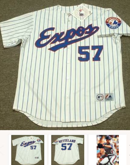 JOHN WETTELAND Montreal Expos 1994 Majestic Throwback Home Baseball Jersey