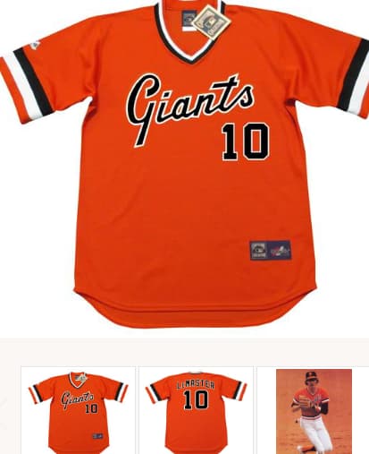 JOHNNIE LeMASTER San Francisco Giants 1978 Majestic Cooperstown Alternate Jersey
